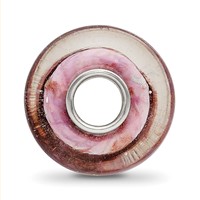Sterling Silver Reflections Clear & Pink Sparkle Glass Bead view 2