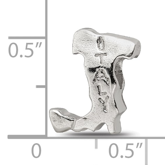 Sterling Silver Reflections Italy Country Shaped Bead