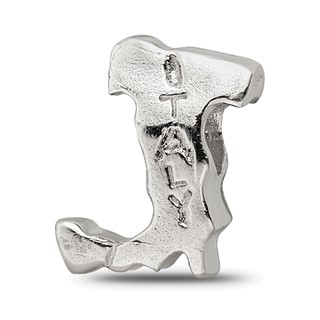 Sterling Silver Reflections Italy Country Shaped Bead