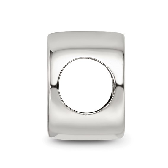 Sterling Silver Reflections Black Enameled Half Marathon Bead