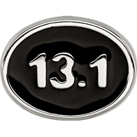 Sterling Silver Reflections Black Enameled Half Marathon Bead view 4