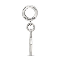 Sterling Silver Reflections Black Enameled Half Marathon Dangle Charm view 2