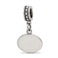 Sterling Silver Reflections Black Enameled Half Marathon Dangle Charm view 5