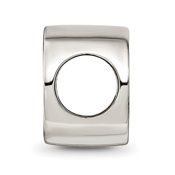 Sterling Silver Reflections Black Enameled Marathon Bead