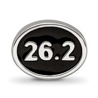 Sterling Silver Reflections Black Enameled Marathon Bead view 3