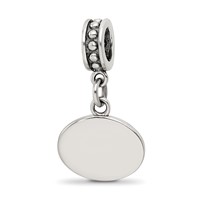 Sterling Silver Reflections Black Enameled Marathon Dangle Charm view 5