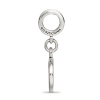 Sterling Silver Reflections Black Enameled Run Dangle Charm view 2