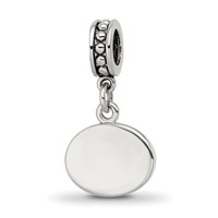 Sterling Silver Reflections Black Enameled Run Dangle Charm view 5