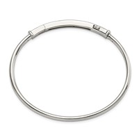 Sterling Silver Reflections Rhodium-plated Hinged Clasp Bangle view 2