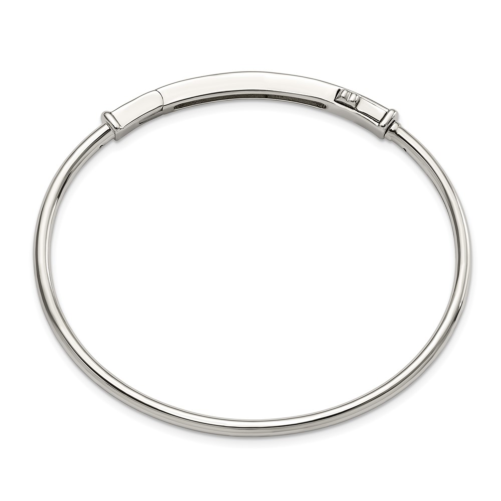 Sterling Silver Reflections Hinged Clasp Bangle Bracelet | eBay