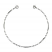 Sterling Silver Reflections Rhodium-plated Choker Cuff Necklace view 5