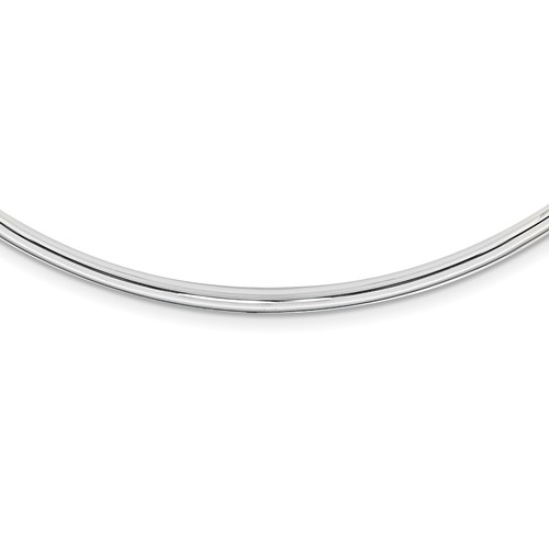 Sterling Silver Reflections Rhodium-plated Choker Cuff Necklace