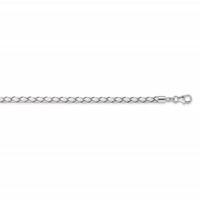 Sterling Silver Reflections Rhodium-plated Braided White Leather Bracelet with 2 Inch Extension Choker Wrap, 14" view 2