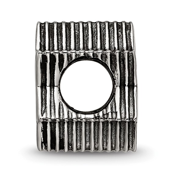 Sterling Silver Reflections Textured Star of David Bead