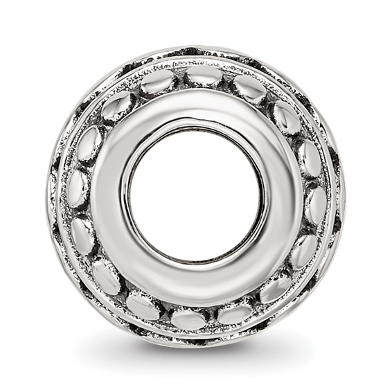 Sterling Silver Reflections Antiqued Large Chain Pattern Bead