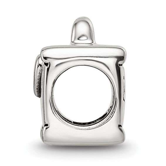 Sterling Silver Reflections Antiqued Enamel I Heart To Travel Suitcase Bead