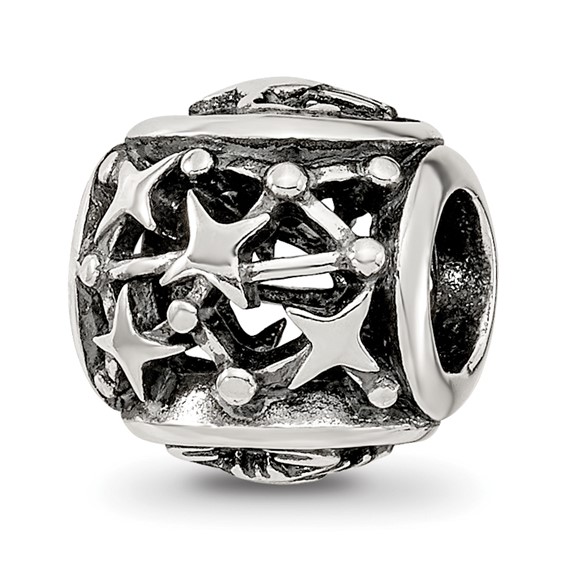 Sterling Silver Reflections Antiqued Zodiac Scorpio Bead