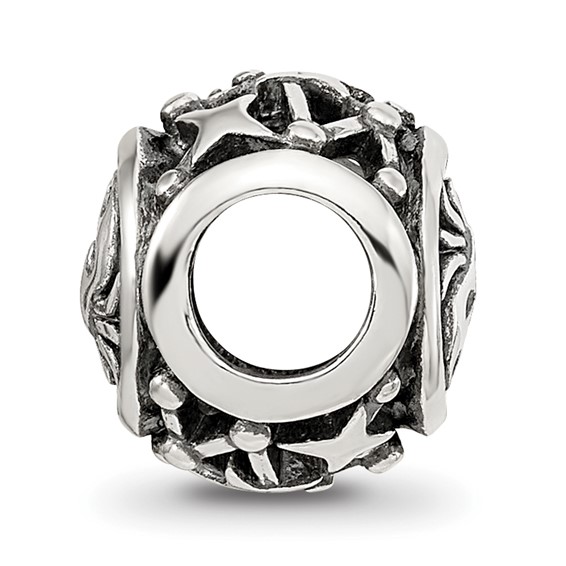 Sterling Silver Reflections Antiqued Zodiac Cancer Bead