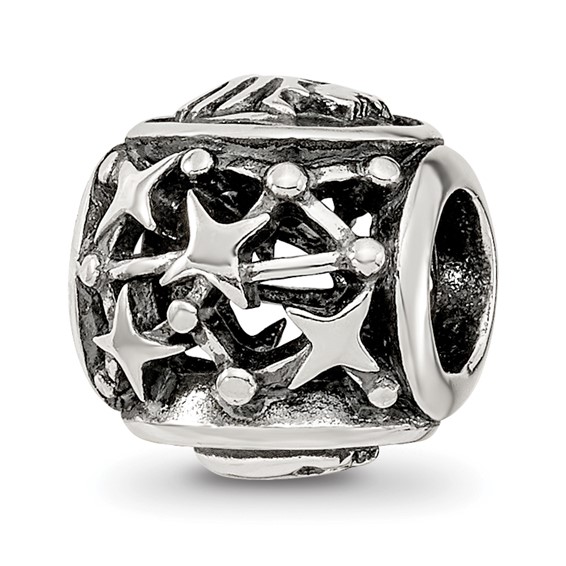 Sterling Silver Reflections Antiqued Zodiac Virgo Bead