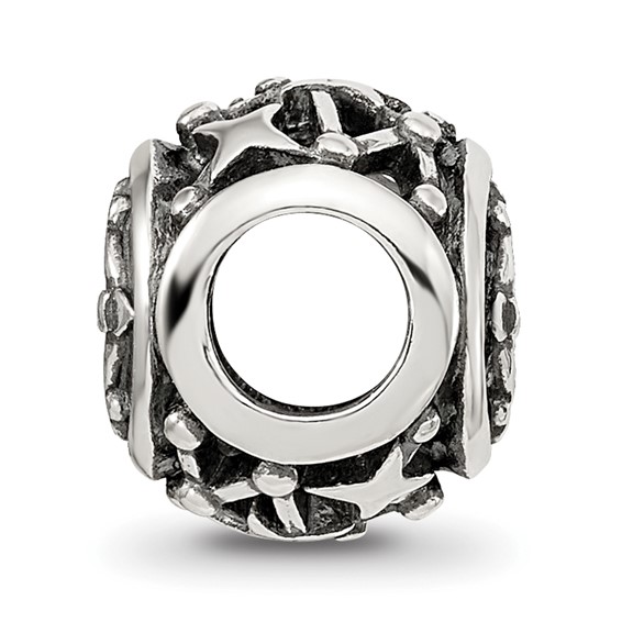 Sterling Silver Reflections Antiqued Zodiac Sagittarius Bead