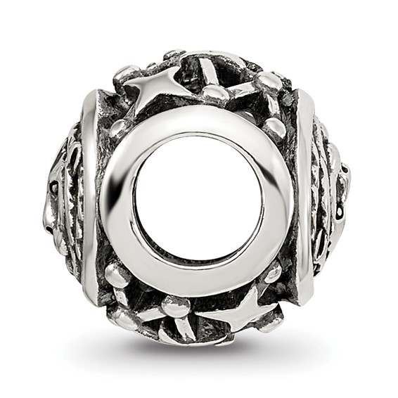Sterling Silver Reflections Antiqued Zodiac Leo Bead