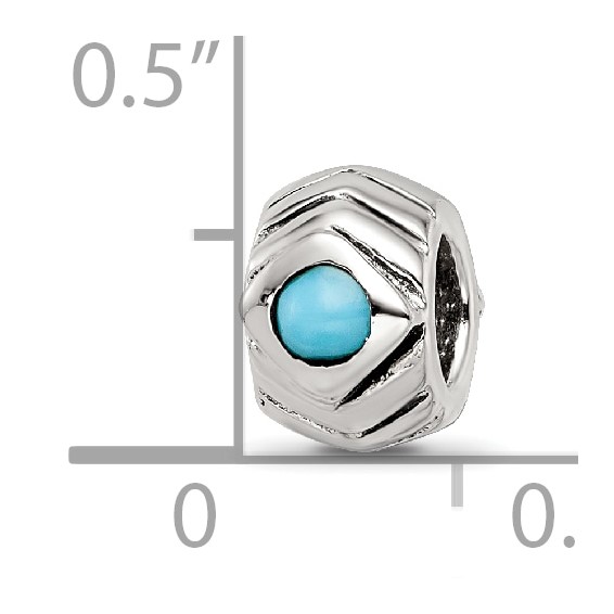 Sterling Silver Reflections Turquoise Bead
