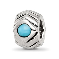 Sterling Silver Reflections Turquoise Bead view 1