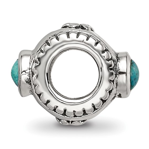 Sterling Silver Reflections Turquoise Bead