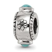 Sterling Silver Reflections Turquoise Bead view 5