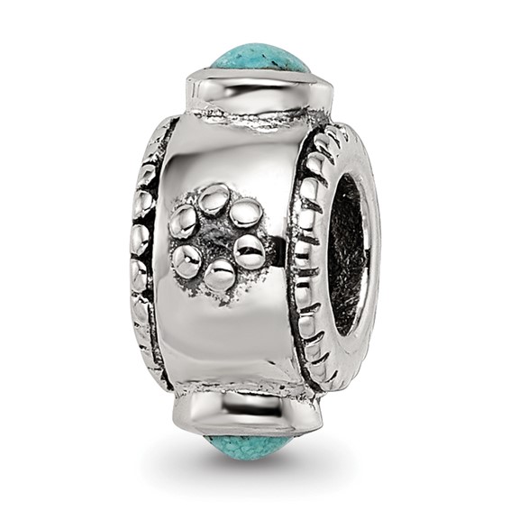 Sterling Silver Reflections Turquoise Bead