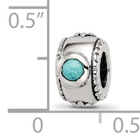 Sterling Silver Reflections Turquoise Bead view 4