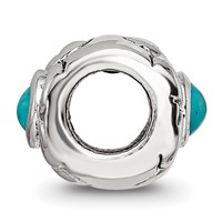Sterling Silver Reflections Turquoise Bead view 2