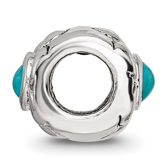 Sterling Silver Reflections Turquoise Bead