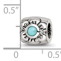 Sterling Silver Reflections Turquoise Bead view 4