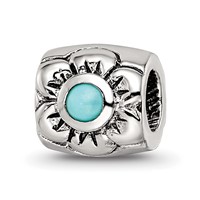 Sterling Silver Reflections Turquoise Bead view 1