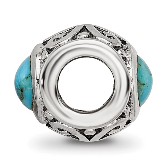 Sterling Silver Reflections Turquoise Bead