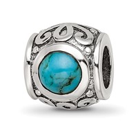 Sterling Silver Reflections Turquoise Bead view 1