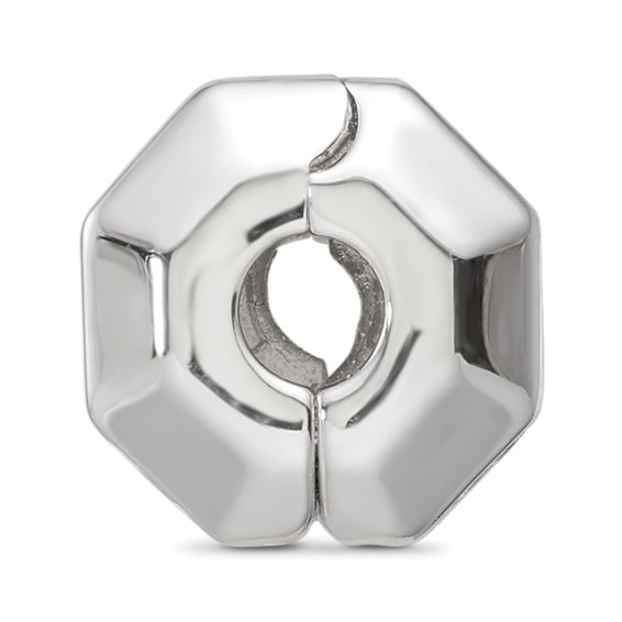 Sterling Silver Reflections Rhod-plated CZ Hinged Bead