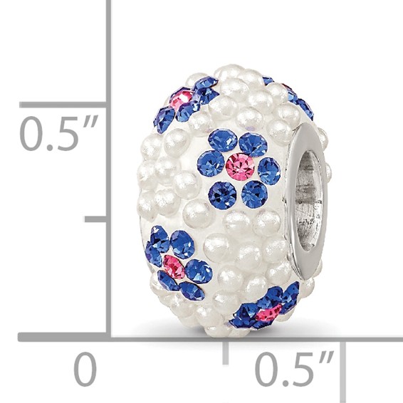 SS Reflections Rhod-plated Preciosa Crystal & Imitation Pearl Bead