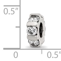 Sterling Silver Reflections CZ Bead view 4