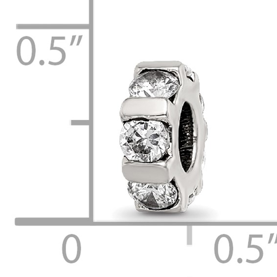 Sterling Silver Reflections CZ Bead