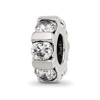 Sterling Silver Reflections CZ Bead view 1