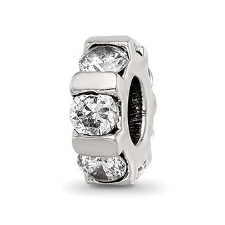 Sterling Silver Reflections CZ Bead
