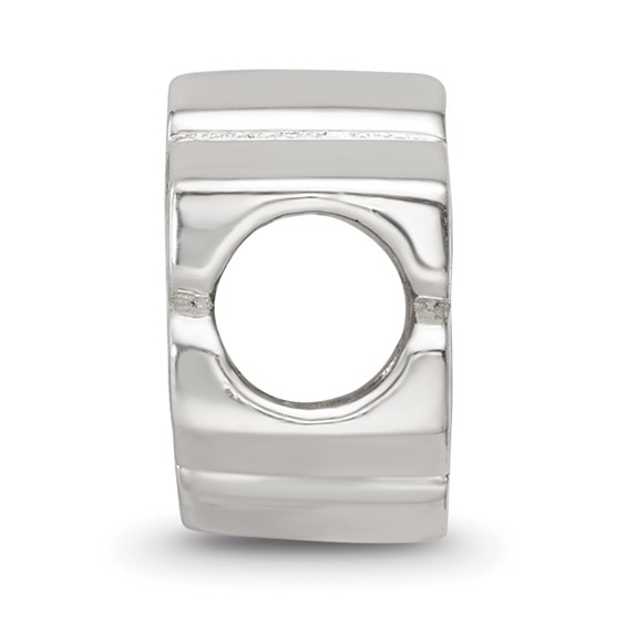 Sterling Silver Reflections Enamel Om Symbol Flower Bead