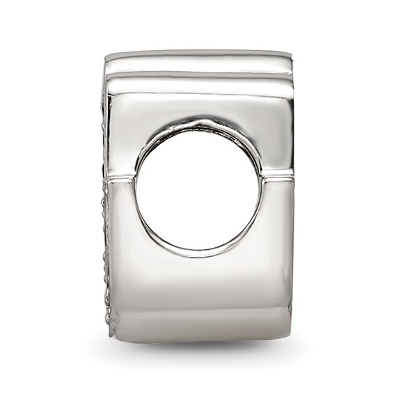 Sterling Silver Reflections Enamel CZ Hamsa/Chamseh Bead