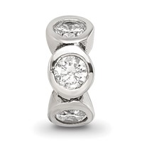 Sterling Silver Reflections CZ Bead view 4