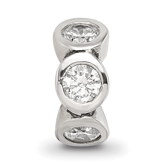 Sterling Silver Reflections CZ Bead