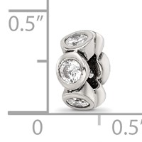 Sterling Silver Reflections CZ Bead view 3