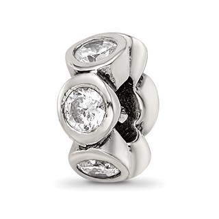 Sterling Silver Reflections CZ Bead