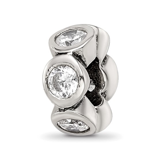 Sterling Silver Reflections CZ Bead